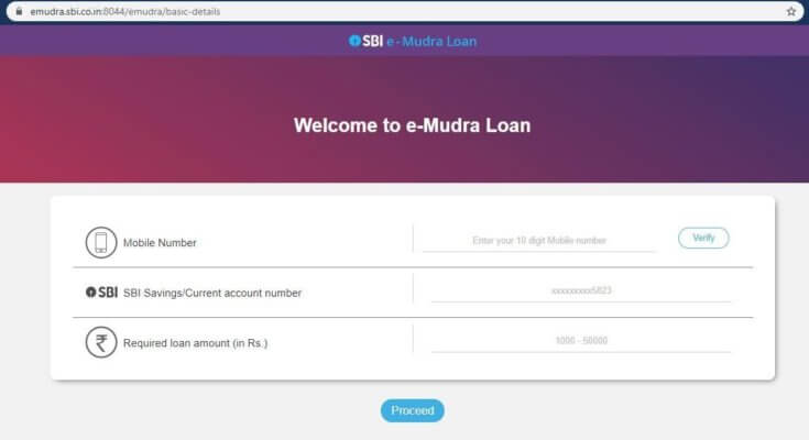 State Bank of India e-Mudra Loan Online Application | Sbi E-Mudra Loan Apply @ emudra.sbi.co.in