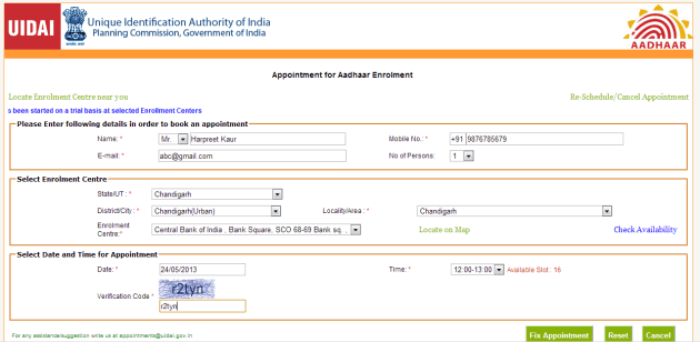 Online application for Aadhaar Card | Application Form | Apply for Aadhaar card Online