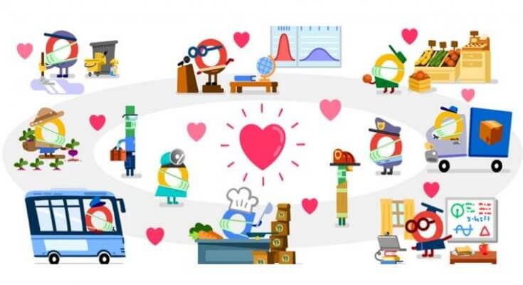 Thank You Coronavirus Helpers Google Doodle
